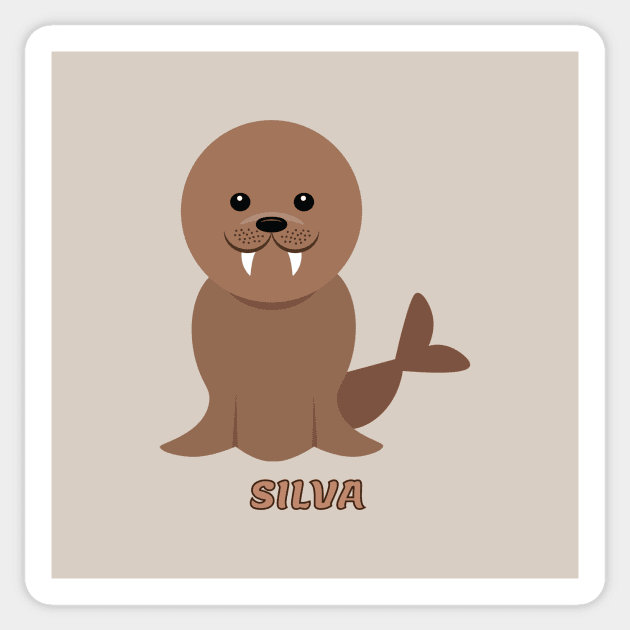 SILVA - The Cute Sea Lion | Funny Seal Sticker by Sassify